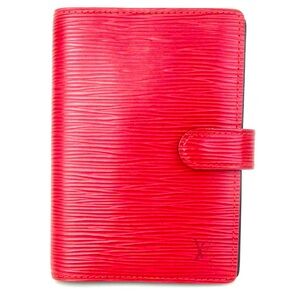 Louis Vuitton Red Black EPI Leather Agenda in mint new condition.